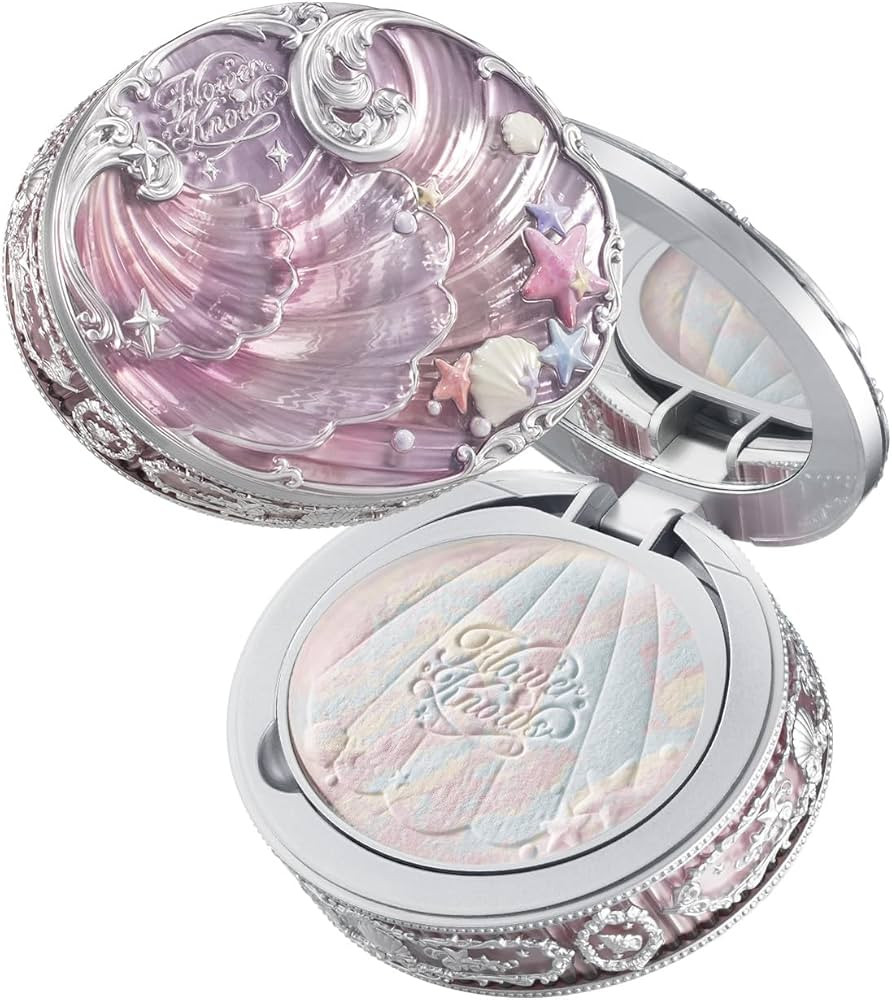 Flower Knows Shell's Jewel Collection Baked Powder,Makeup & Setting Pressed Powder Compact with M... | Amazon (US)
