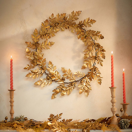 Gilded Acorn + Oak Leaf Wreath | Terrain
