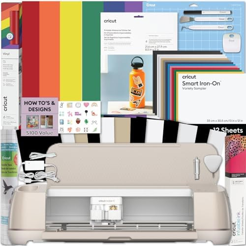 Cricut Maker 4 Cutting Machine Ultimate Beginner Sticker Making Bundle - Print Then Cut Machine w... | Amazon (US)