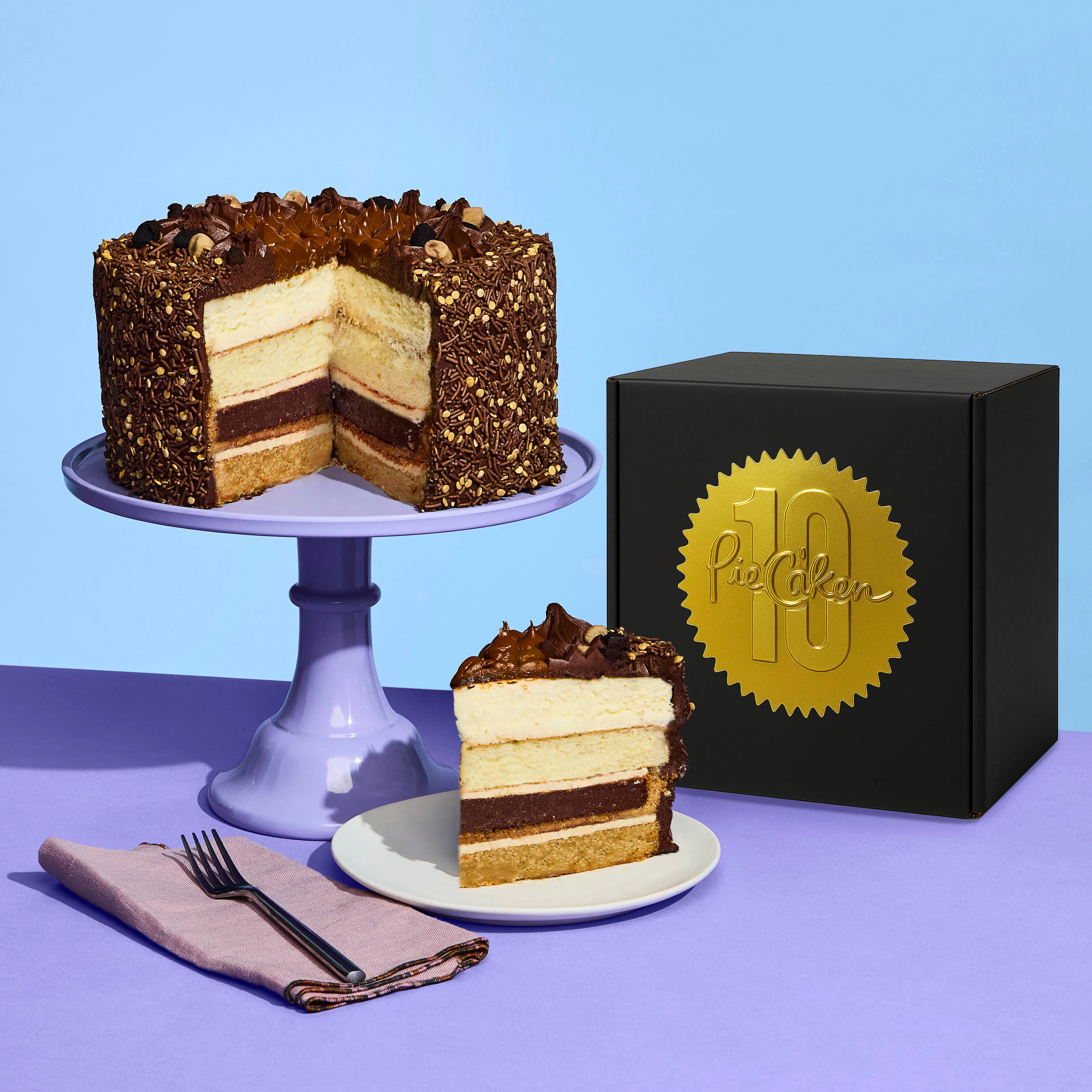 The 10-Year Anniversary "DecaCaken" by PieCaken Bakeshop | Goldbelly | Goldbelly