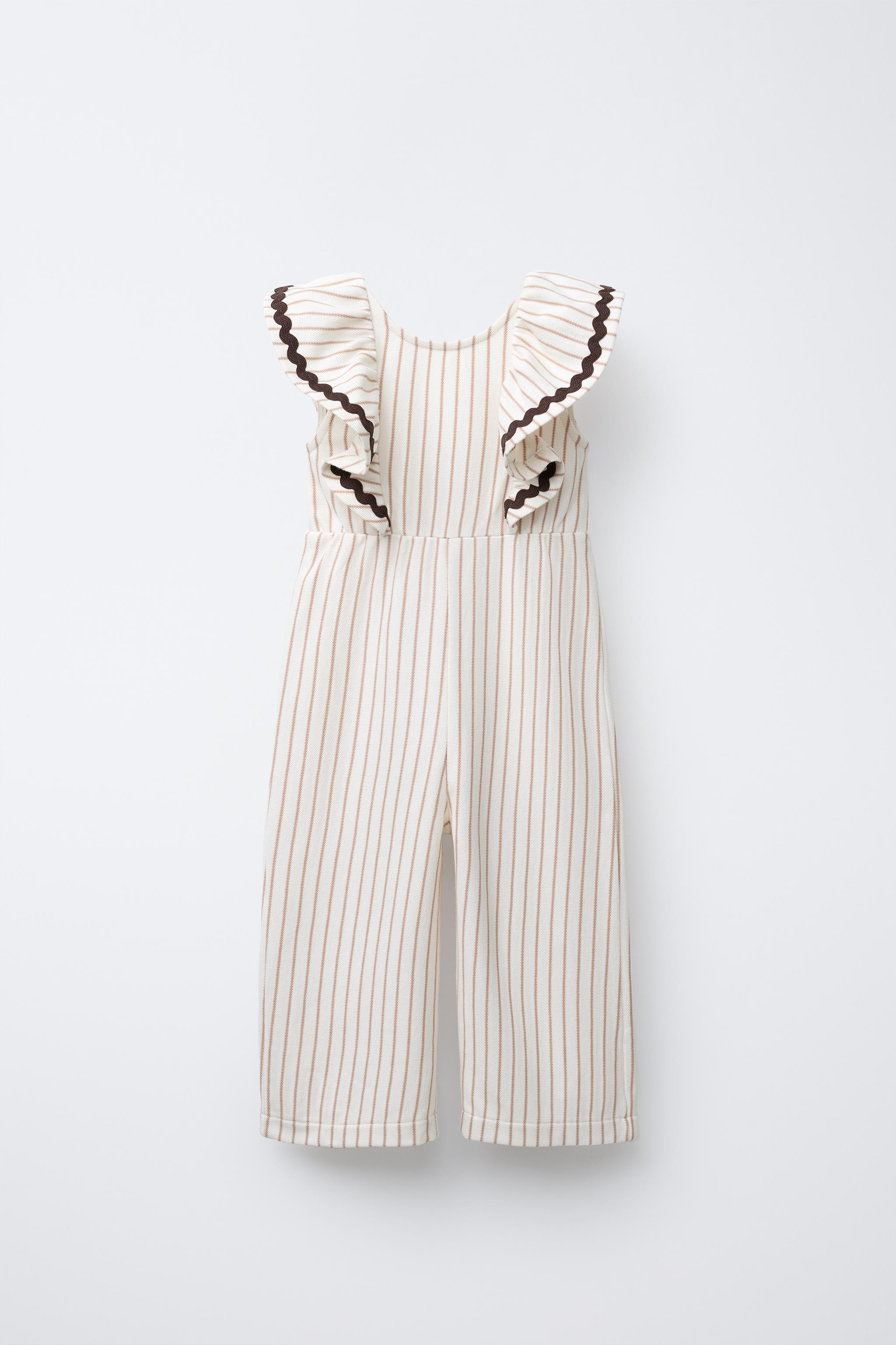 LONG STRIPED RIPPLE JUMPSUIT | Zara US