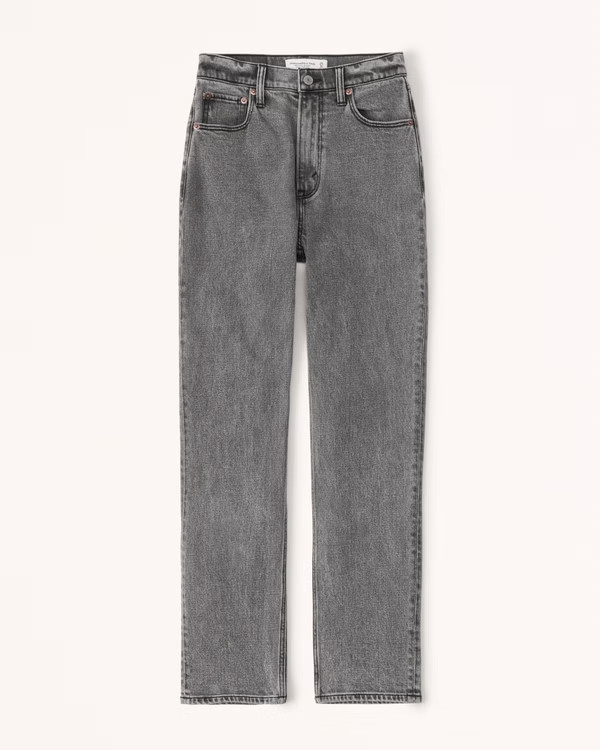 Women's Ultra High Rise Ankle Straight Jean | Women's New Arrivals | Abercrombie.com | Abercrombie & Fitch (US)
