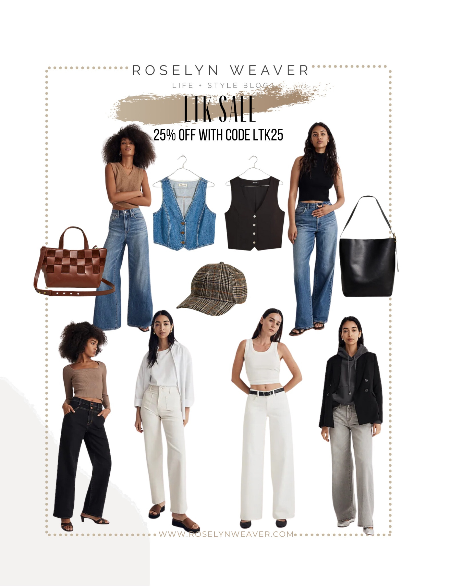 LTK SALE - Madewell

Wide leg jeans, ivory denim, black denim, chocolate brown bag, vest, black tote 

#LTKfindsunder100 #LTKstyletip #LTKSale