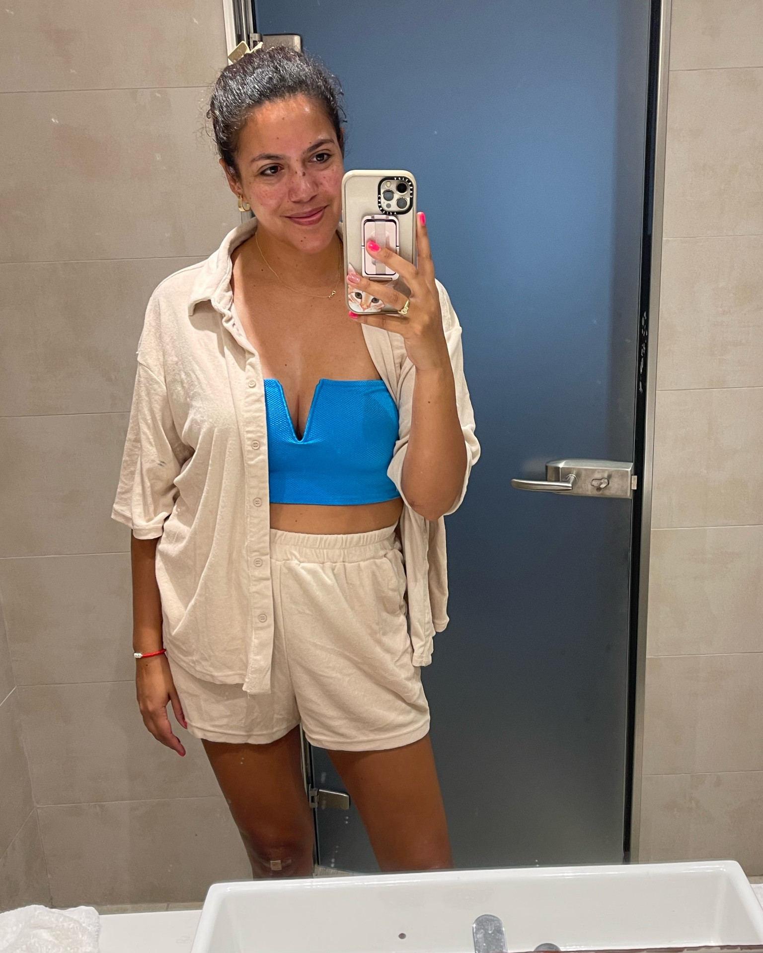 I’m living my best coverup life this summer. Wearing size medium ASOS terry cloth coverup set  

#LTKunder100 #LTKSeasonal #LTKswim
