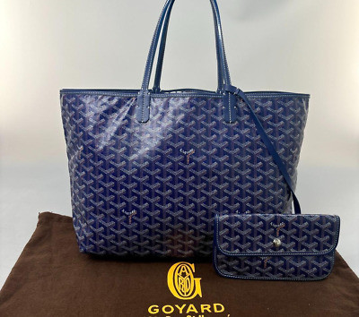 Authenticity GuaranteeGOYARD Navy Saint Louis PM Tote bag with pouch 250331H | eBay US