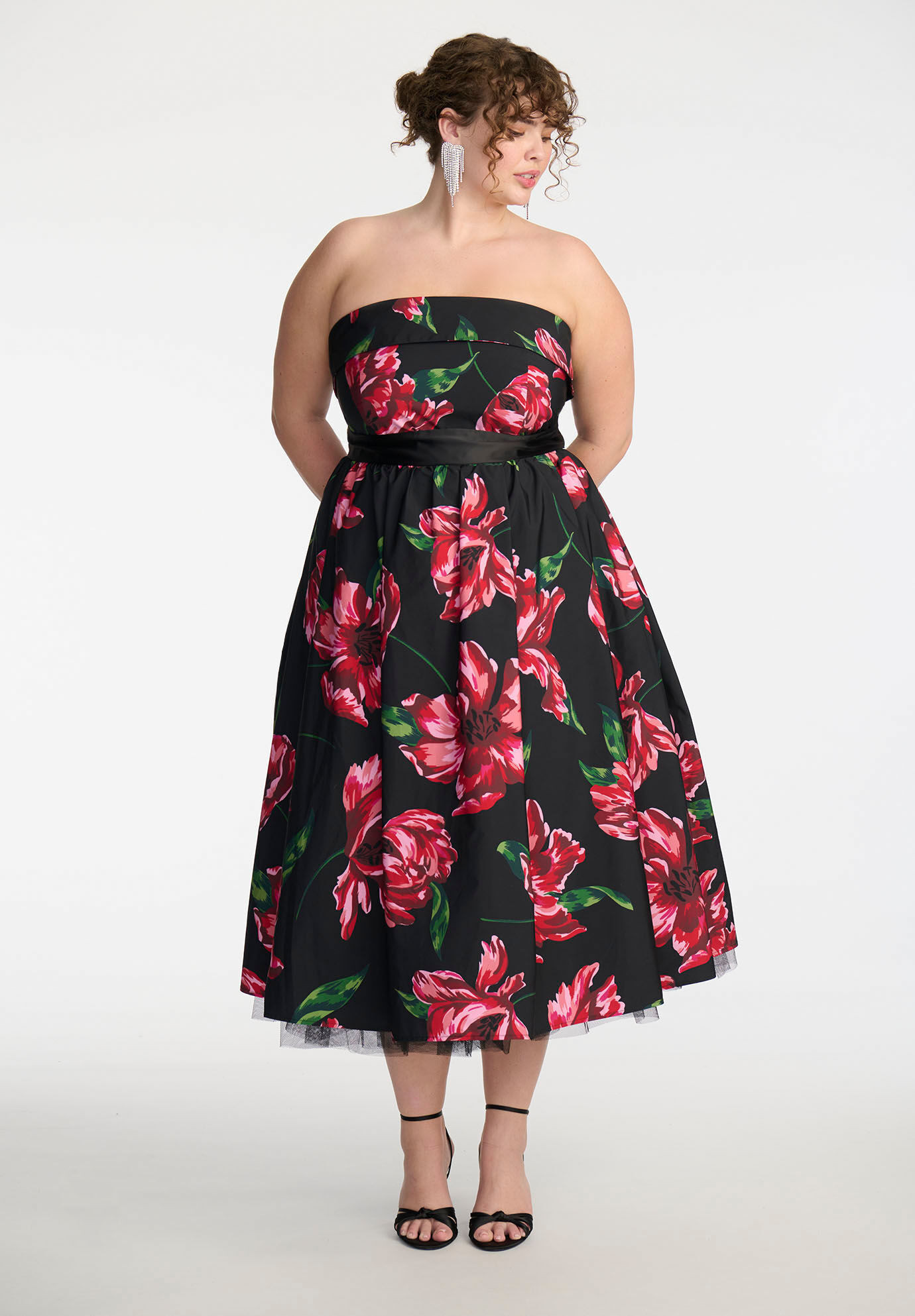 ELOQUII x kate spade new york Floral Pleated Gown | Eloquii