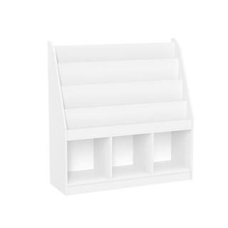 RiverRidge Home White Kids Bookrack with 3-Cubbies-02-251 - The Home Depot | The Home Depot