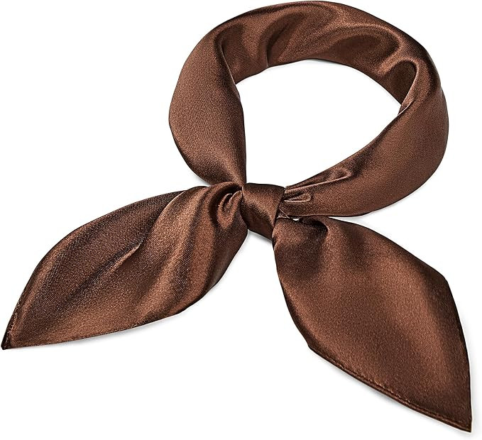 American Trends Women Satin Square Head & Neck Scarf Silk Like Bandana | Solid Color, 23.5 inches... | Amazon (US)