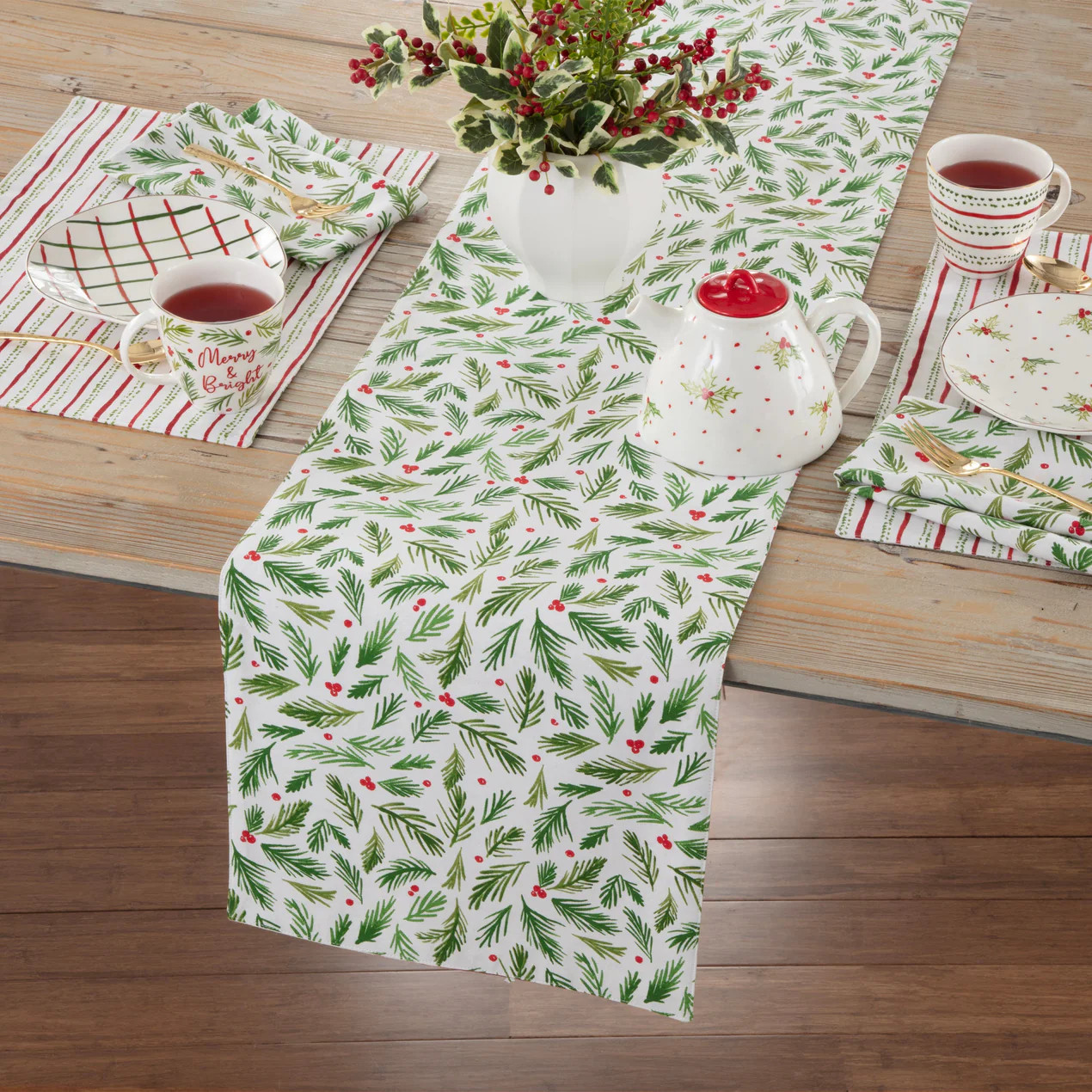 Bayberry Merry & Bright Dinner Napkins, Set of 4 | Lenox