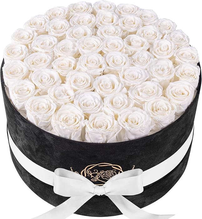 47 Flowers in a Luxury Suede Box, Birthday Gifts for Women, Preserved Flowers, Mothers Day Roses ... | Amazon (US)