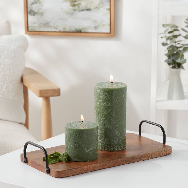 Pillar Candle Water Mint & Eucalyptus Green - Threshold™ | Target