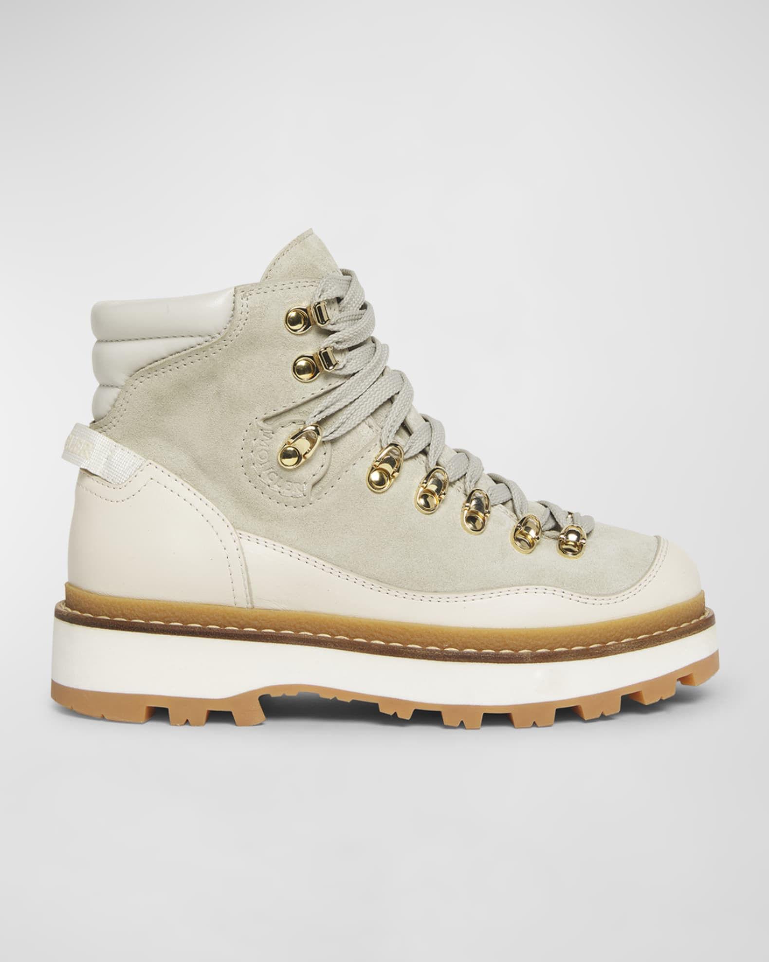Moncler Peka Mixed Leather Hiking Boots | Neiman Marcus