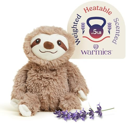 warmies Junior Microwavable & Weighted Stuffed Animals, Sloth - Heated Stuffed Animal Plushie for... | Amazon (US)