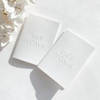 Embossed Wedding Vow Books Set Of 2 His & Hers Lined Pages Minimalist Ceremony Keepsake | Etsy (US)