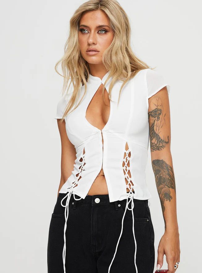 Valkyrie Top White | Princess Polly US