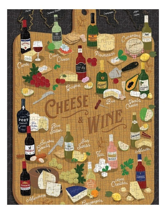 Cheese & Wine 500 Piece Jigsaw Puzzle | Myer