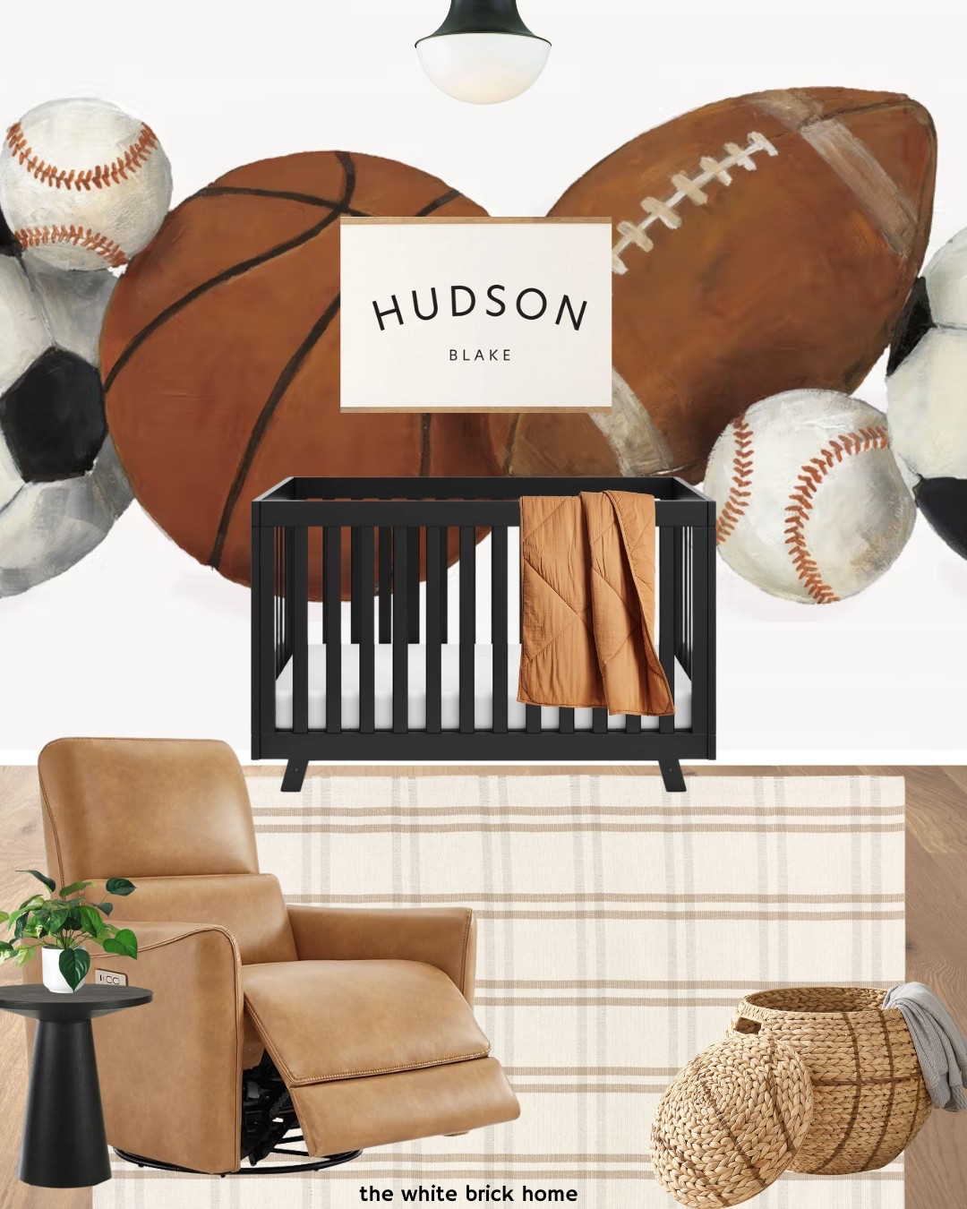 A fun nursery design that can easily go into a toddler and little kid bedroom with the switch of a bed! 

Wall mural : Wallism, “incoming” 

Nursery, nursery decor, nursery design, nursery ideas, nursery decor, nursery glider, nursery rocker, nursery rug, nursery hamper, nursery crib, black crib, nursery wallpaper, nursery wall art, nursery wall sign, nursery accents, nursery storage, nursery home decor, boys nursery, nursery baby boy, sports, sports themed nursery, sports themed bedroom, boys room, boys bedroom, boys bedroom decor, boys room, toddler boy, toddler boy bedroom, boy sports room, boys room design, football, baseball, Etsy, pottery barn kids, target

#LTKBaby #LTKHome #LTKKids