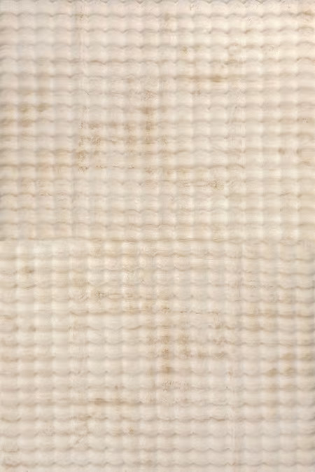 Beige Ivana Checkered Plush Cloud Washable 7' 6" x 9' 6" Area Rug | Rugs USA