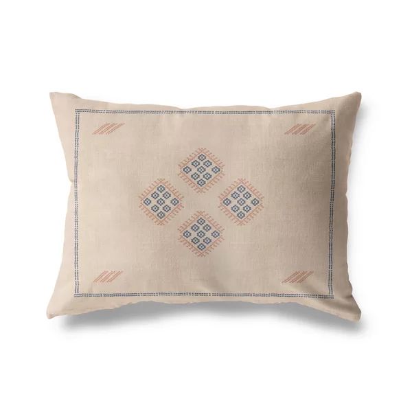 Aviva Cotton Indoor / Outdoor Geometric Lumbar Pillow | Wayfair North America