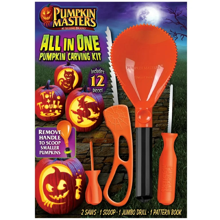 Halloween All in One Pumpkin Carving Kit, by Pumpkin Masters - Walmart.com | Walmart (US)
