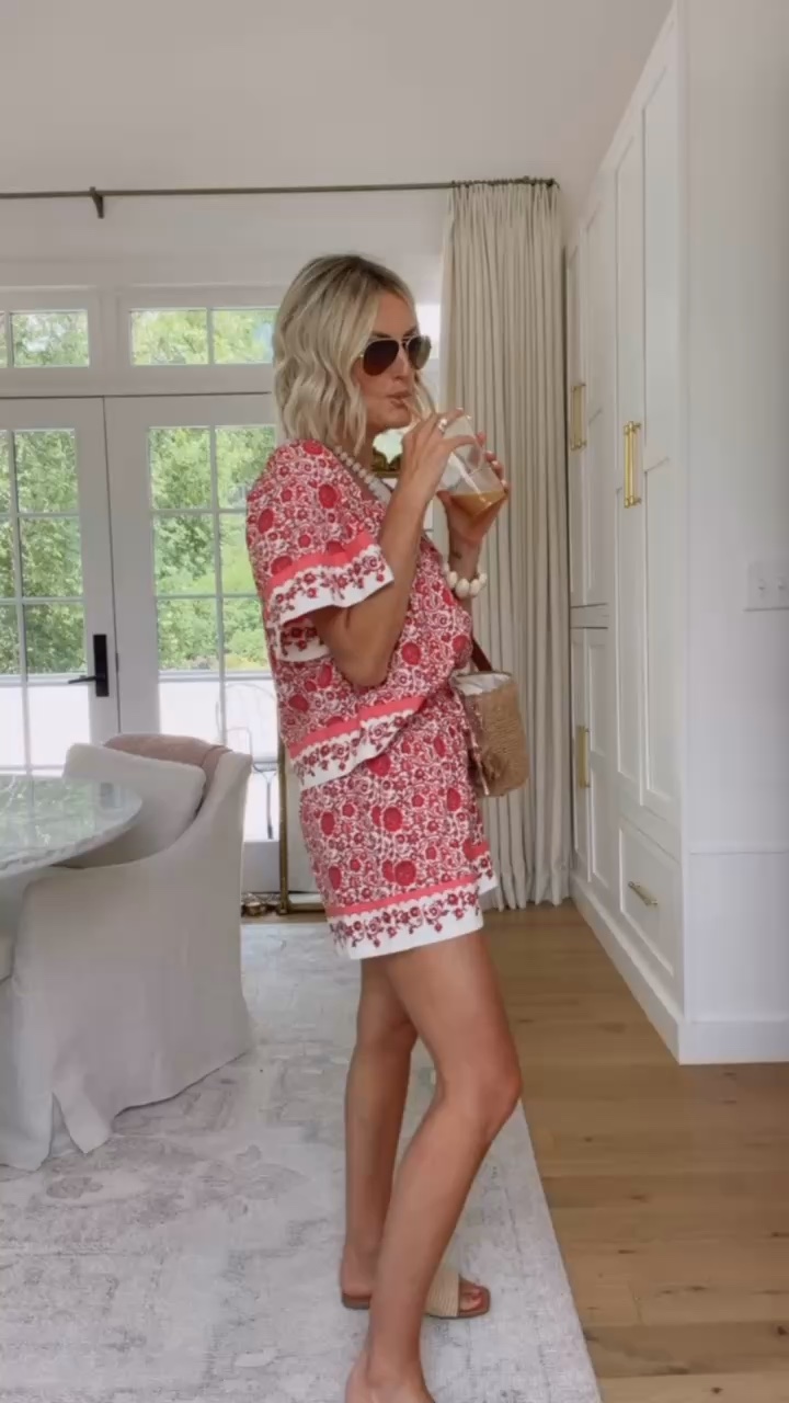 How cute is this red and white set from Target?! This is perfect for grabbing lunch or coffee with a friend! You could even wear this for July 4th! Wearing XS in top & S in shorts! Loverly Grey, matching set, Target, finds under $50, summer outfit, July 4th outfit

#LTKootd #LTKSeasonal