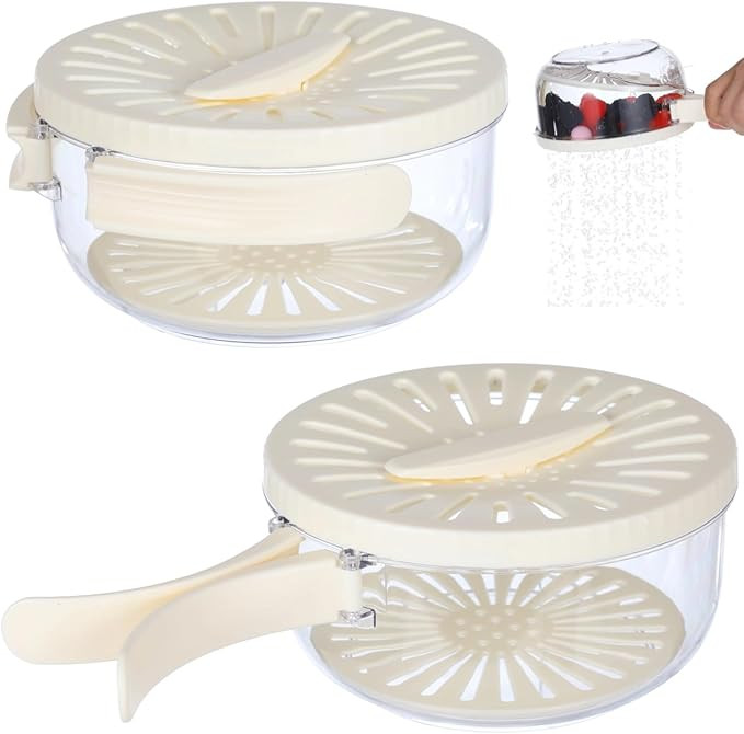 2 PCS Multifunctional Fruit Washing Bowls, Fruit Strainer Veggie Colander with Foldable Handles, ... | Amazon (US)
