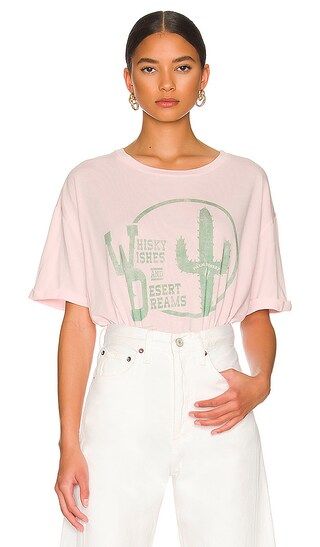 Whiskey Wishes Oversized Crop Tee in Blush Pink | Revolve Clothing (Global)