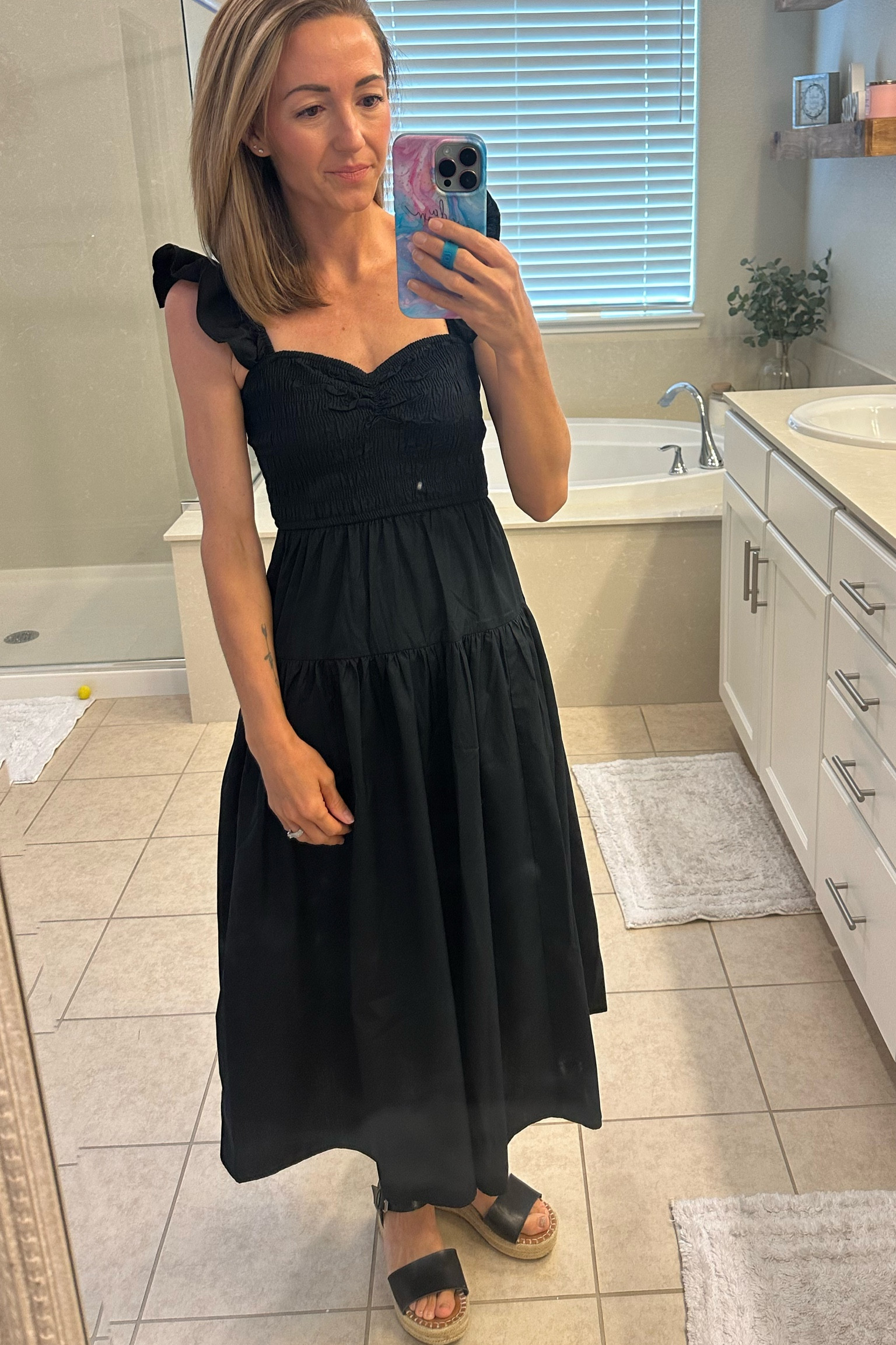 Perfect black dress to dress up or down  
