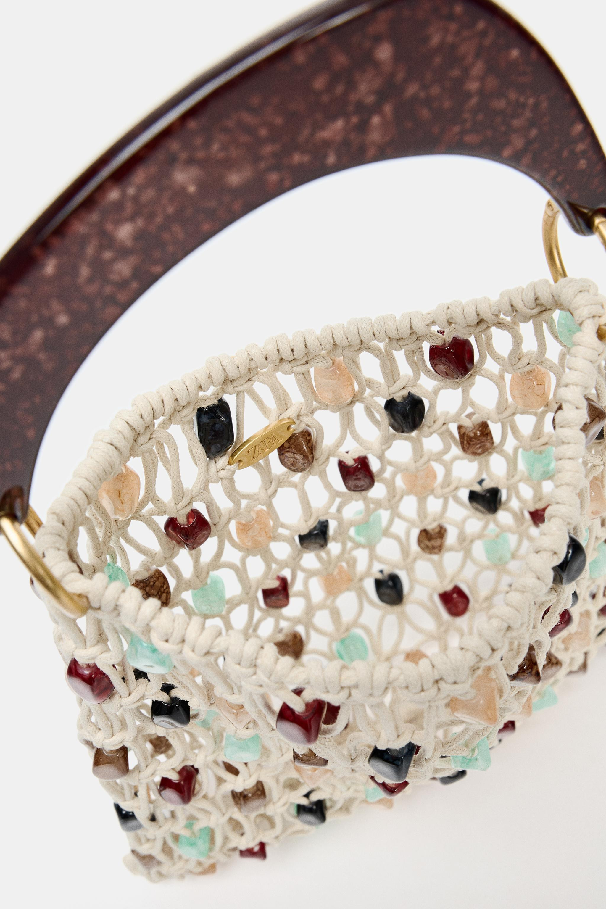 BUCKET BAG WITH BEADING | Zara UK