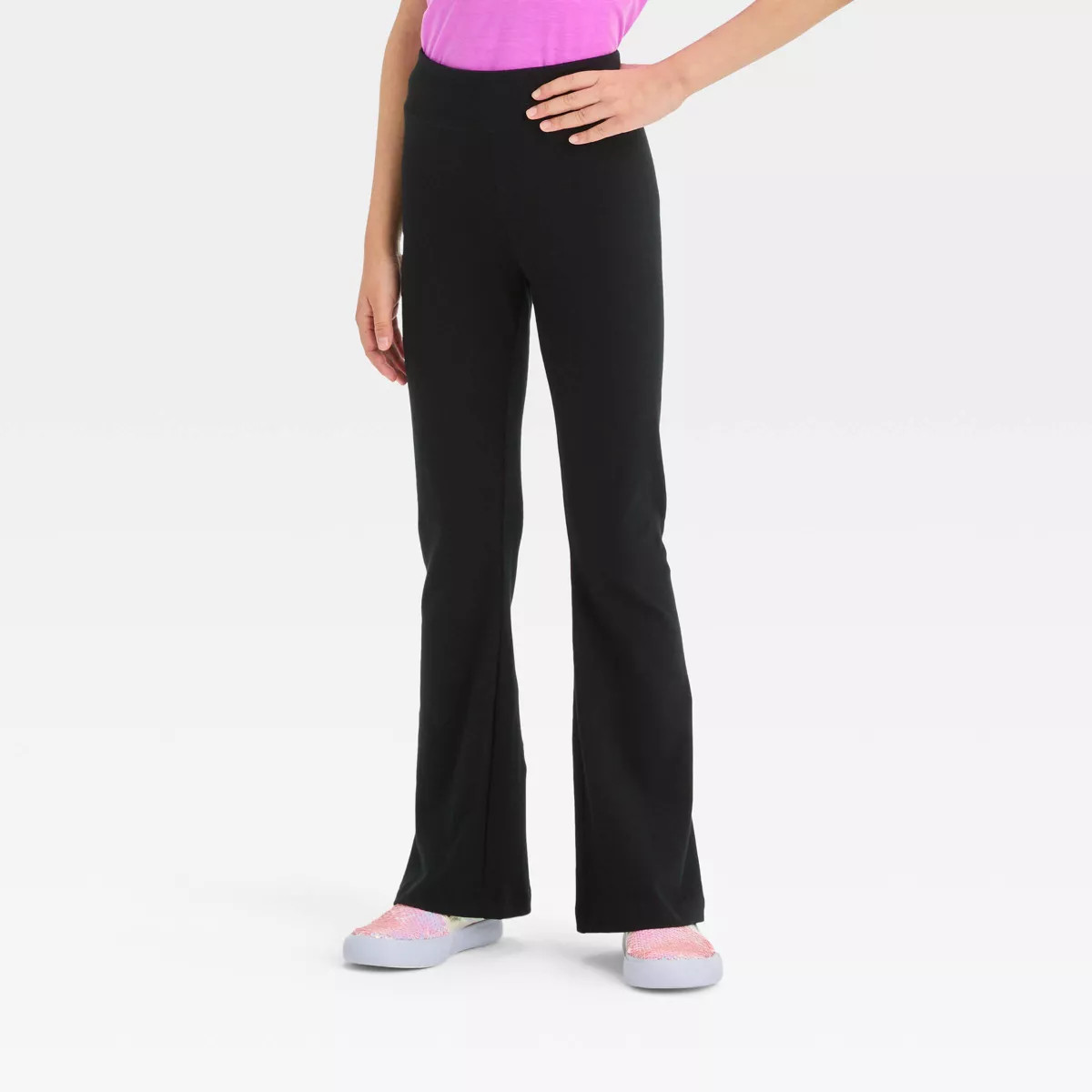 Girls' Flare Leggings - Cat & Jack™ Black S | Target