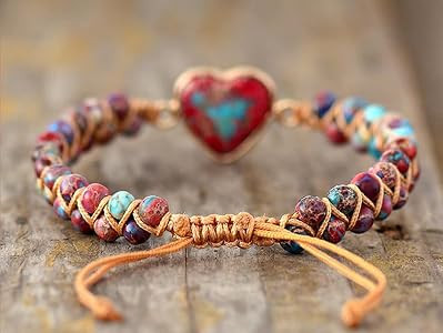 ZOSOJONA Women Handmade Boho Wrap Bracelets Natural Stone Variety Beads Strand Bracelet | Amazon (US)