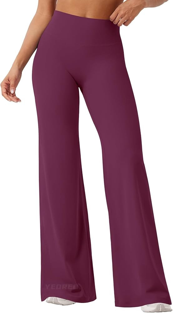 YEOREO Workout Leggings Womens No Front Seam Straight Leggings 29"/ 31.5"/ 33"/ 35" High Waist Bu... | Amazon (US)