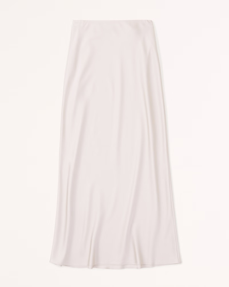 Satin Column Maxi Skirt | Abercrombie & Fitch (US)