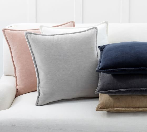 Washed Velvet Pillow Covers | Pottery Barn (US)