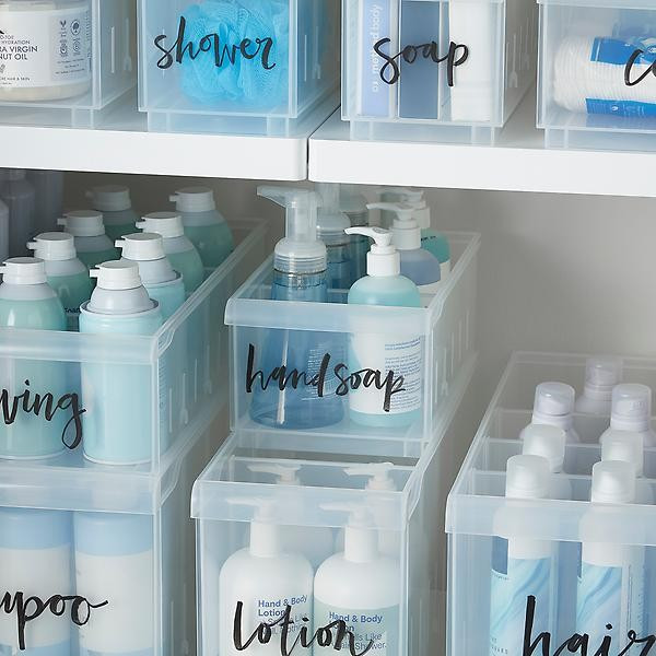 Clear Stackable Plastic Storage Bins | The Container Store