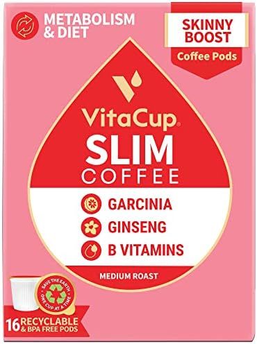 Amazon.com: VitaCup Slim Coffee Pods, Boost Diet & Metabolism with Ginseng, Garcinia, B Vitamins,... | Amazon (US)