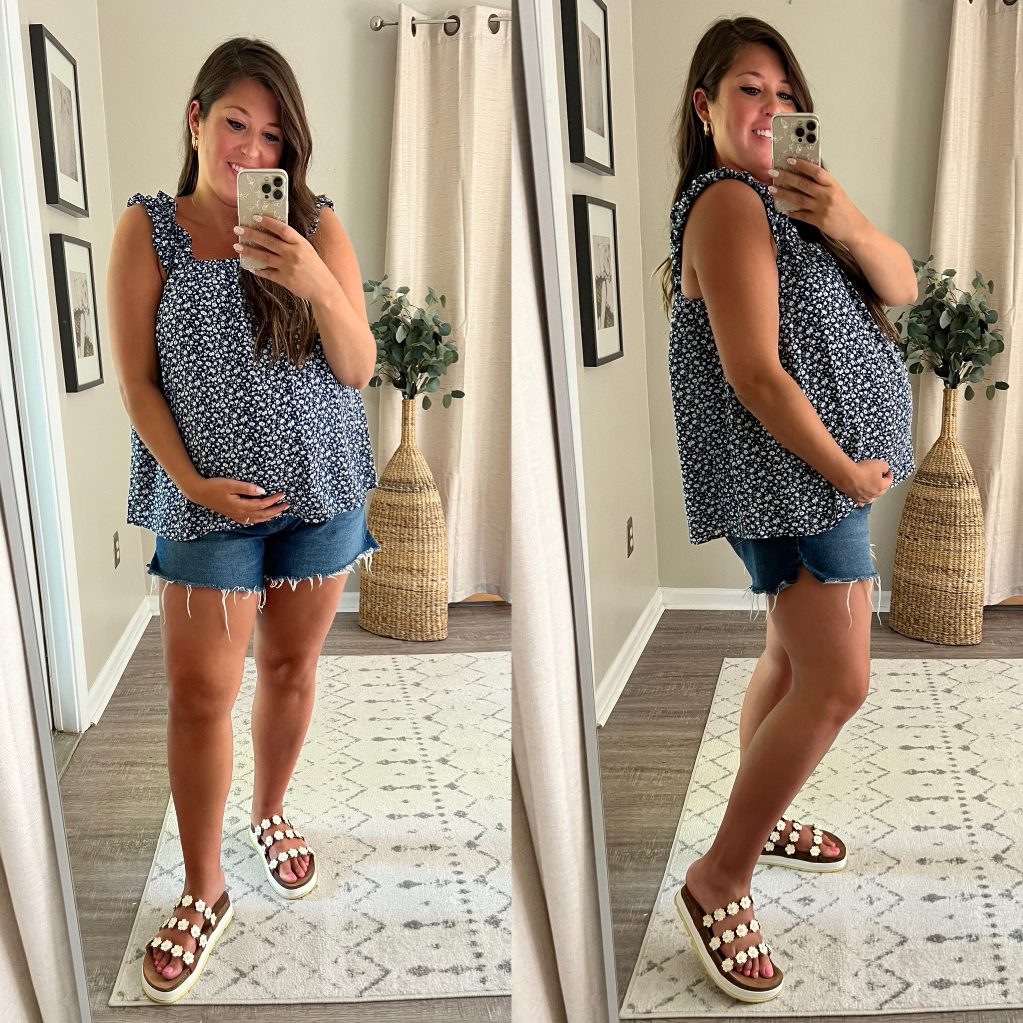 Outfit of the day, casual outfit, bump friendly, summer outfit, cutoffs 

Wearing large in top and 12/31 in shorts 

#LTKbump #LTKstyletip #LTKSeasonal