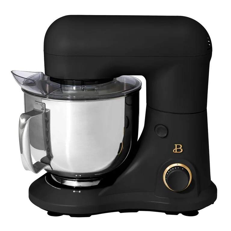 Beautiful 5.3 Qt Stand Mixer, Black Sesame with Flat Beater, Dough Hook, Balloon Whisk | Walmart (US)