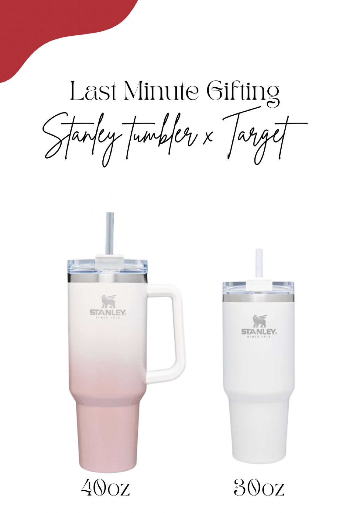 Last minute gifting! 🎁 Cult favorite Stanley adventure tumbler x Target arrives by Christmas! 

#LTKHoliday #LTKSeasonal #LTKGiftGuide