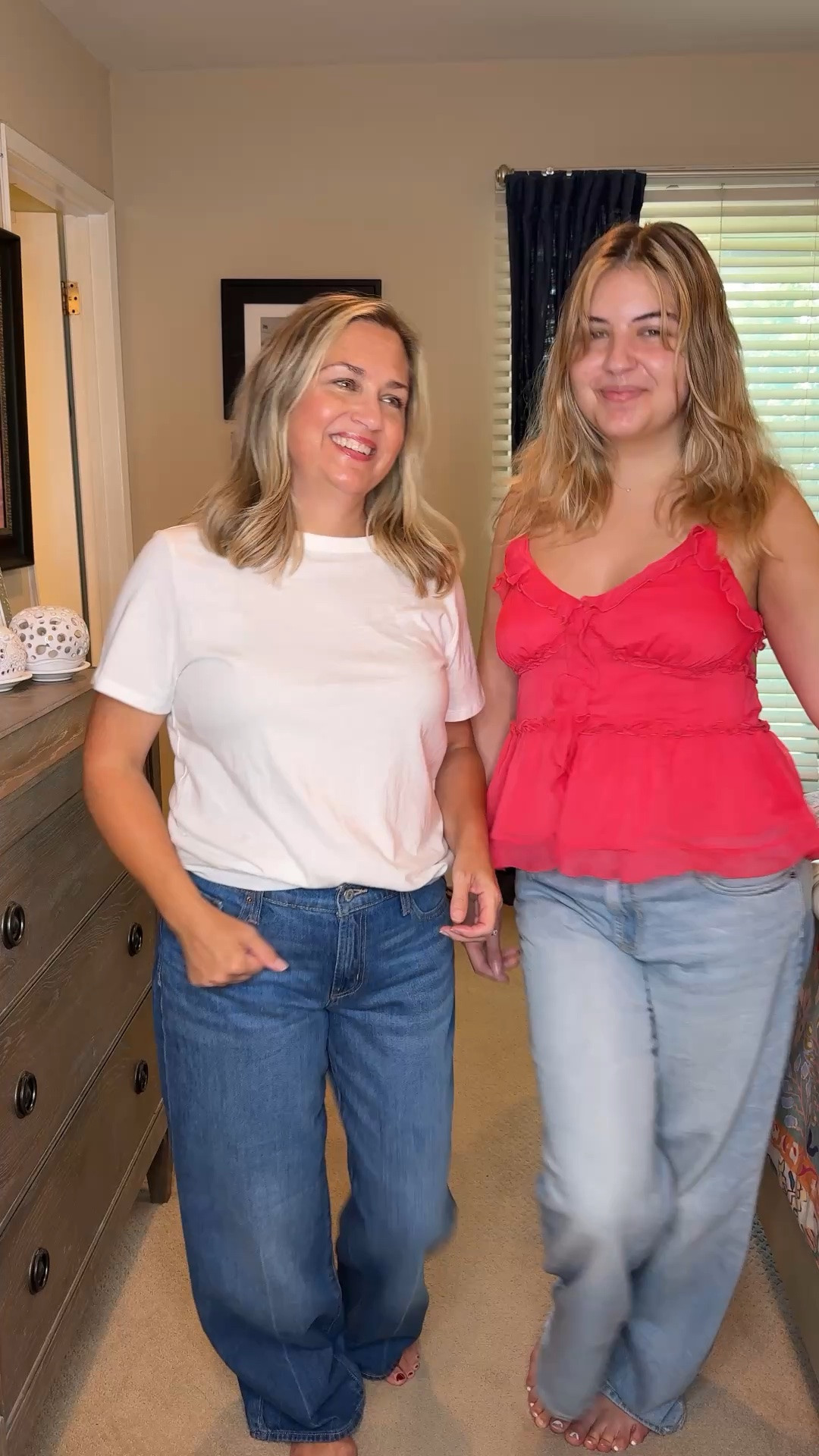 Maddie and I are wearing the same style jeans, in the same size but she’s 19 and I’m 55. We are both wearing the six petite she’s in the color Miami and I’m wearing the solstice   ￼￼

#LTKootd #LTKOver40 #LTKU