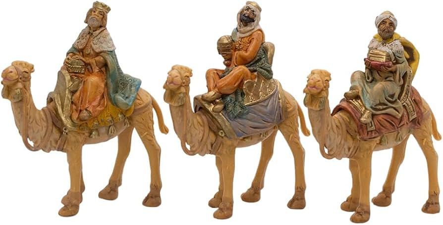 VILLAGE GIFT IMPORTERS Set of Three Kings Riding Camels | 6" Tall | The Three Wise Men | Magi for... | Amazon (US)