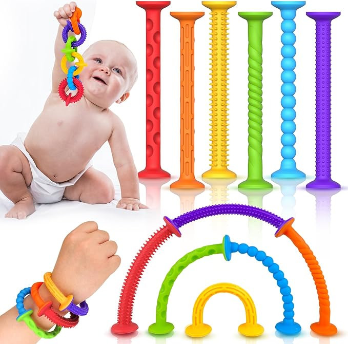 Toddler Bath Toys Suction Toy: Textured Sensory Suction Bath Toys, Kids Sensory Fidget Toys for W... | Amazon (US)