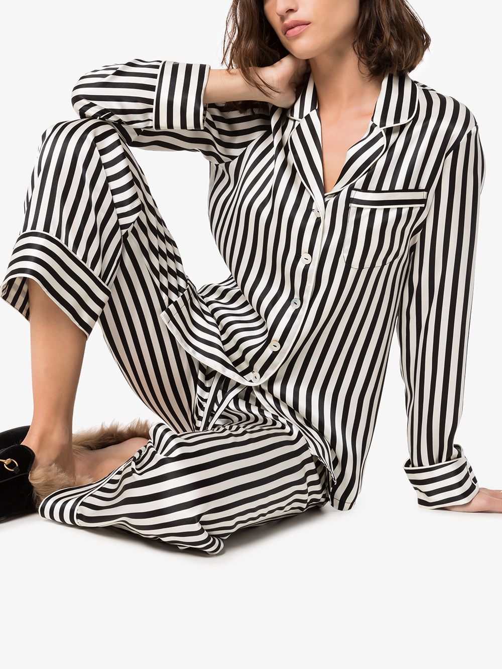 Lila striped pyjama set | Farfetch (US)