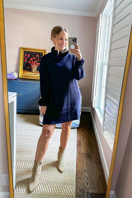 This turtleneck sweater dress is the perfect everyday fall dress from Amazon. It fits TTS, is super cozy, and comes in a million colors. I’m styling it with Steve Madden booties that I’ve had for years. #amazonfallfinds #amazonfinds #amazondresses

#LTKstyletip #LTKSeasonal
