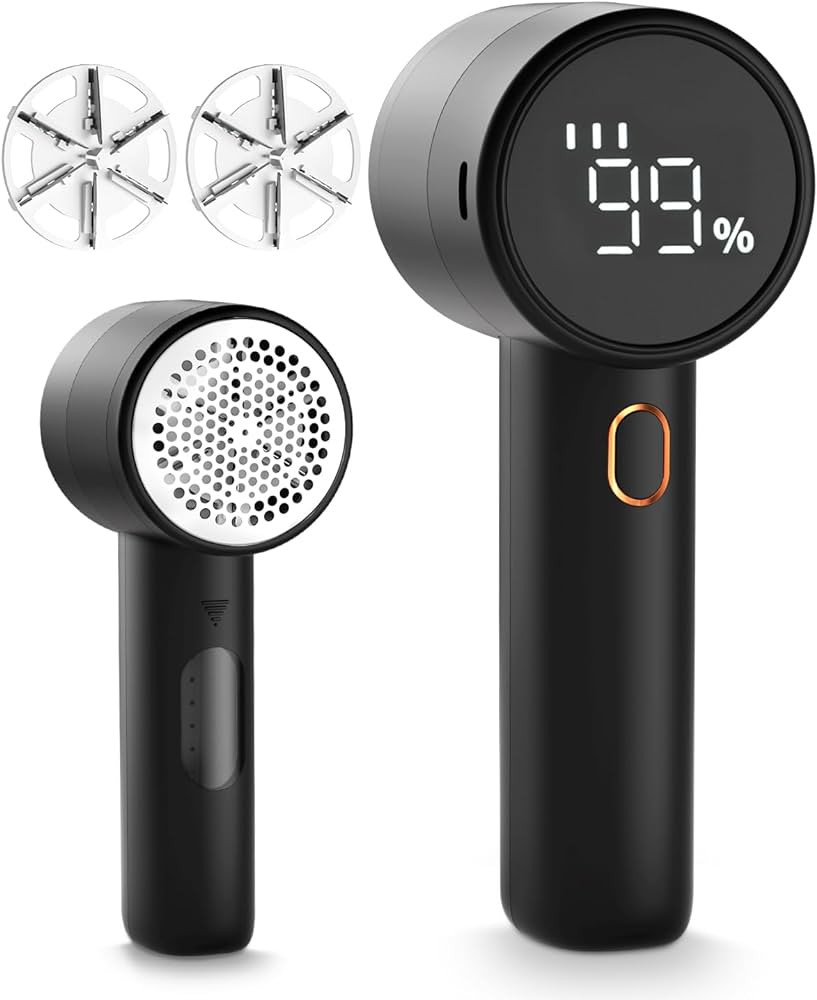 Fabric Shaver, Lint Remover Rechargeable, Electric Portable Sweater Defuzzer with 3 Speeds, 6 Lea... | Amazon (US)