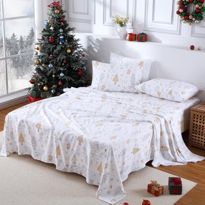 Christmas Bed Sheets King Size, 4 Pcs Soft Brushed Microfiber Winter Holiday Bed Sheet Set, 16" Deep Pocket, Snug Fit, Breathable, Wrinkle Resistant | Target