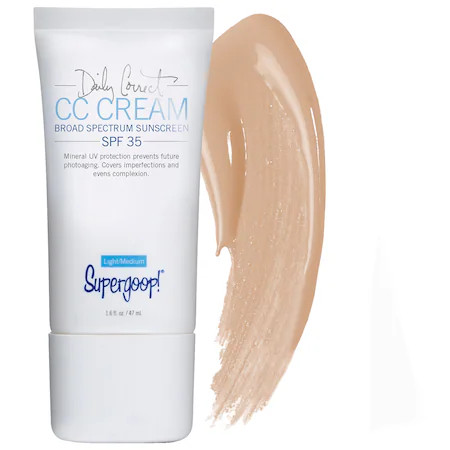 Supergoop! CC Cream Daily Correct Broad Spectrum SPF 35+ Sunscreen Light to Medium 1.6 oz/ 47 mL | Sephora (US)