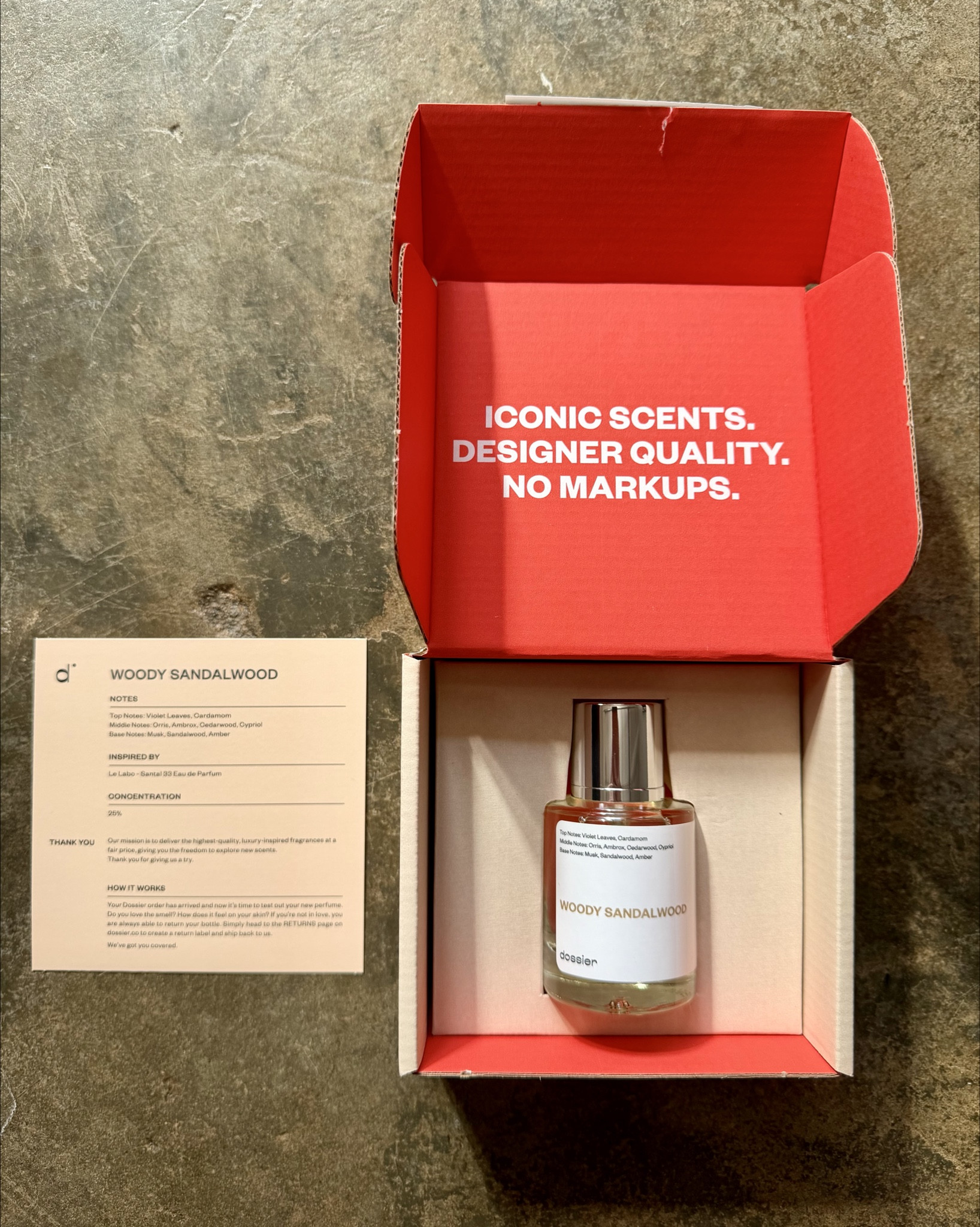 Dossier Woody Sandalwood inspired by Le Labo Santal 33 

#iconicscents #dupe 
Luxury fragrance, perfume, cologne 

#LTKBeauty #LTKFindsUnder50 #LTKGiftGuide