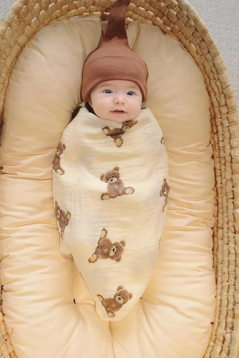 Boho Teddy Bear  Blankets 2-Pack - 47x47 Inches Soft Muslin Swaddle for Newborns - Walmart.com | Walmart (US)