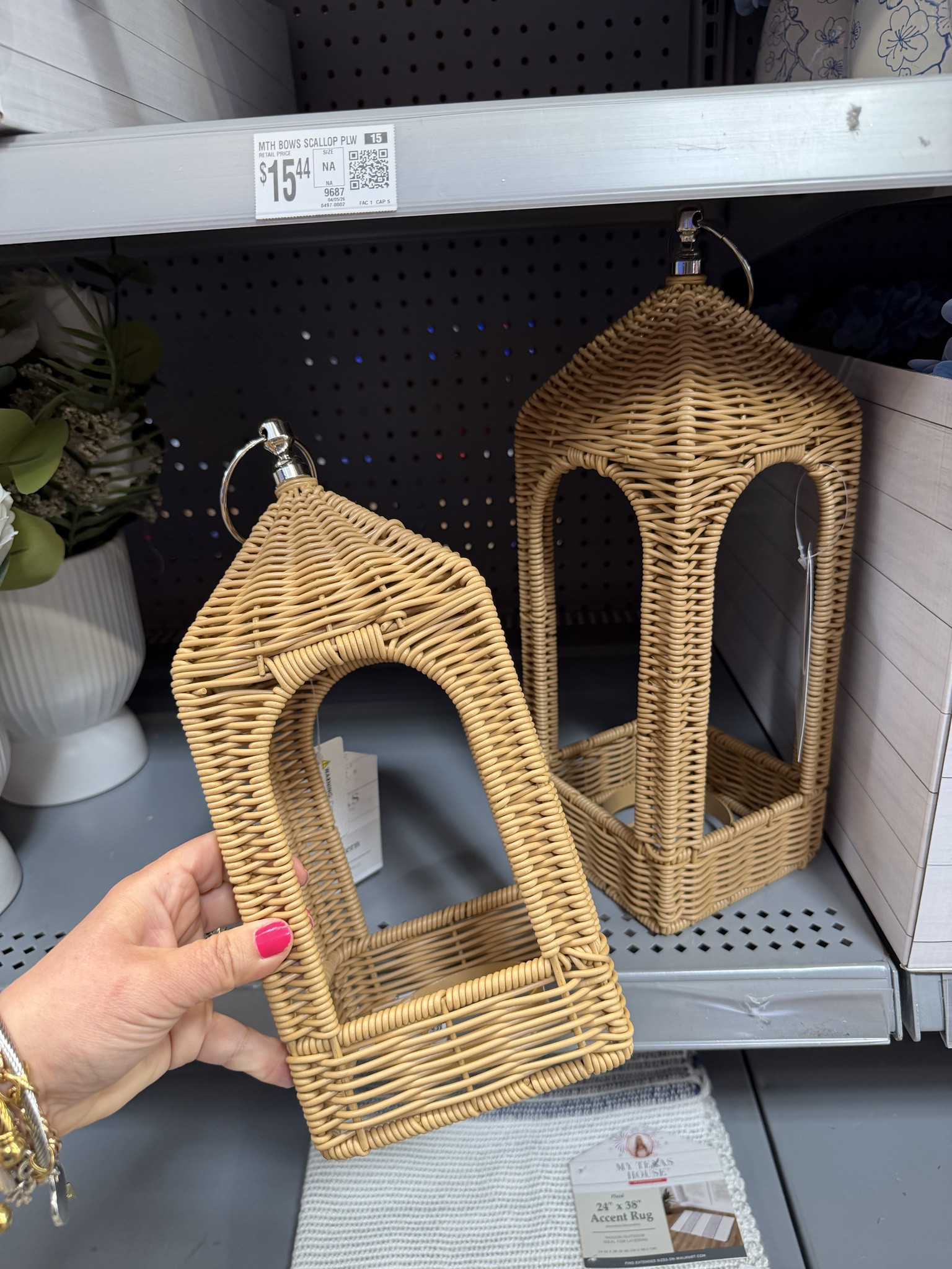 These darling rattan lanterns are so cute for porch styling! They come in 2 sizes! Walmart 👏🏼👏🏼

#LTKHome